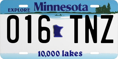 MN license plate 016TNZ
