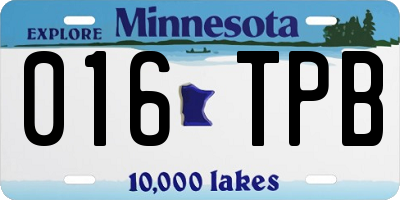 MN license plate 016TPB