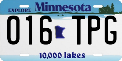 MN license plate 016TPG