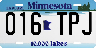 MN license plate 016TPJ