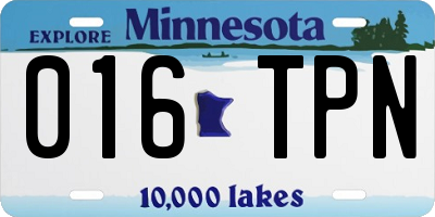 MN license plate 016TPN