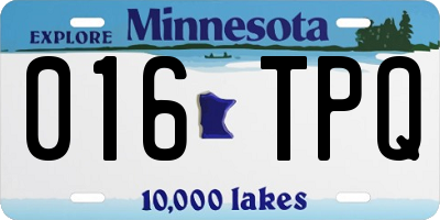 MN license plate 016TPQ