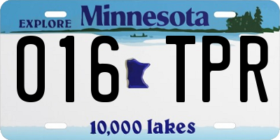 MN license plate 016TPR