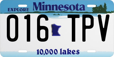 MN license plate 016TPV