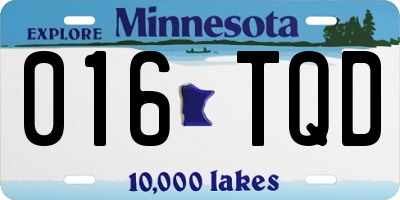 MN license plate 016TQD