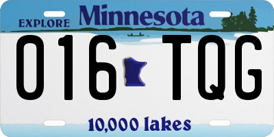 MN license plate 016TQG