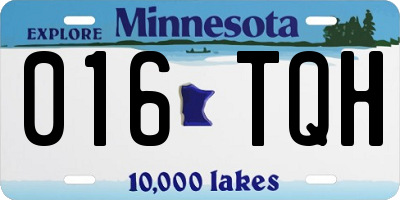 MN license plate 016TQH