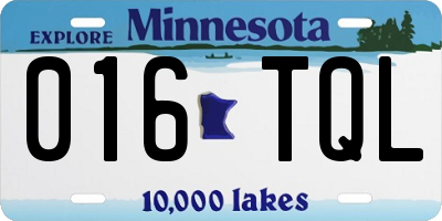 MN license plate 016TQL