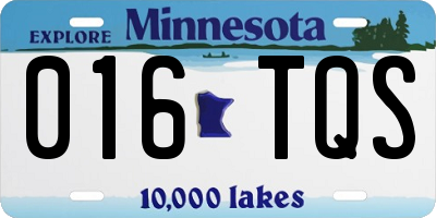 MN license plate 016TQS