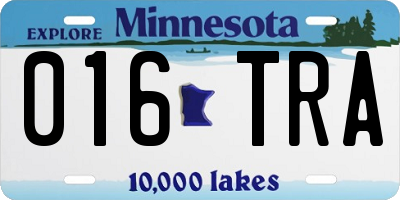MN license plate 016TRA