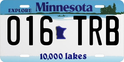 MN license plate 016TRB