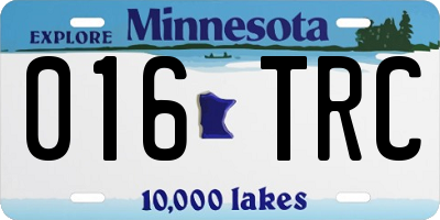 MN license plate 016TRC