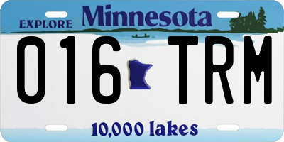 MN license plate 016TRM