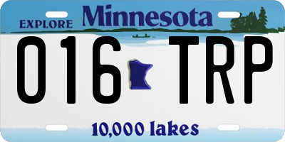 MN license plate 016TRP