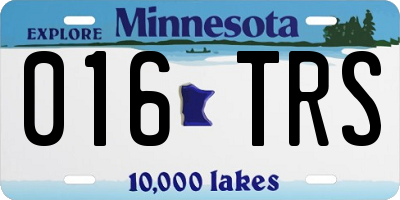 MN license plate 016TRS
