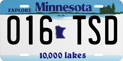 MN license plate 016TSD