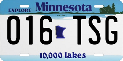MN license plate 016TSG