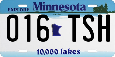 MN license plate 016TSH