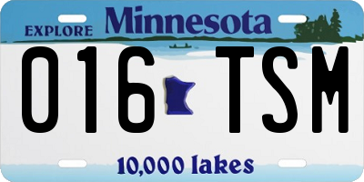 MN license plate 016TSM