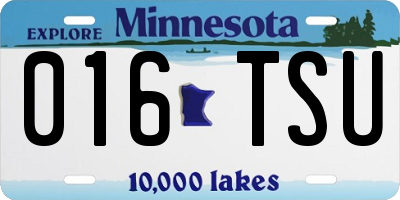 MN license plate 016TSU