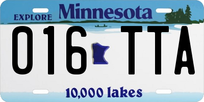 MN license plate 016TTA