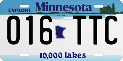 MN license plate 016TTC
