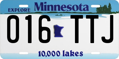 MN license plate 016TTJ