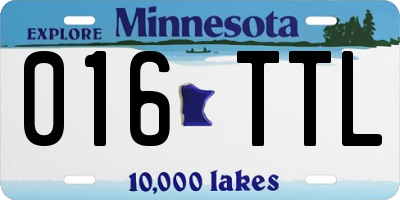 MN license plate 016TTL