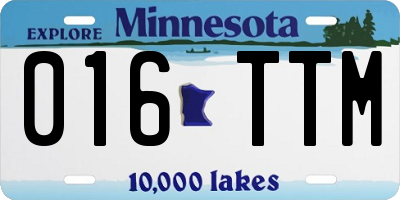 MN license plate 016TTM