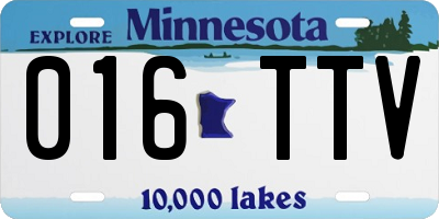 MN license plate 016TTV