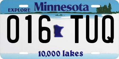 MN license plate 016TUQ