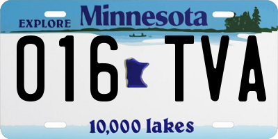 MN license plate 016TVA