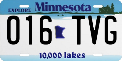 MN license plate 016TVG