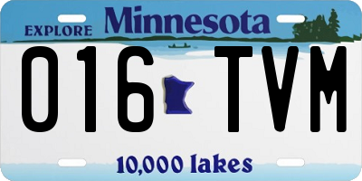 MN license plate 016TVM