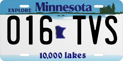 MN license plate 016TVS