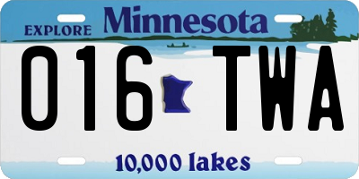 MN license plate 016TWA