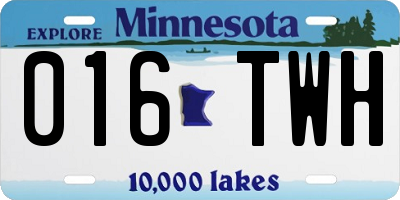 MN license plate 016TWH