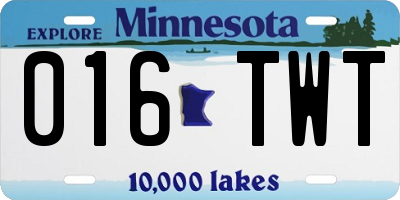MN license plate 016TWT