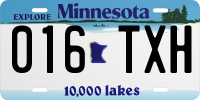 MN license plate 016TXH