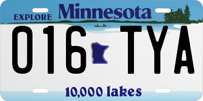 MN license plate 016TYA