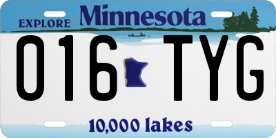 MN license plate 016TYG
