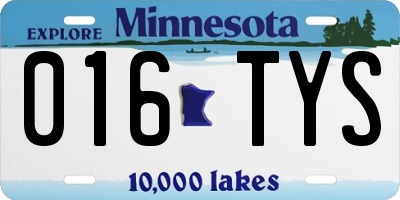 MN license plate 016TYS