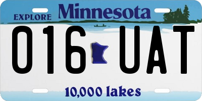 MN license plate 016UAT