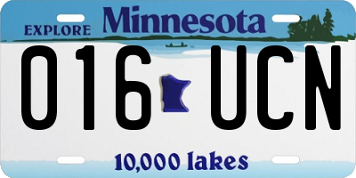MN license plate 016UCN