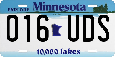 MN license plate 016UDS