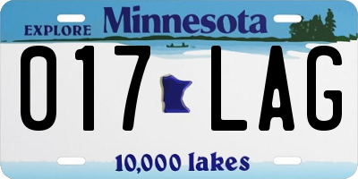 MN license plate 017LAG