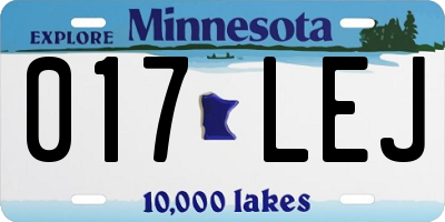 MN license plate 017LEJ