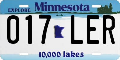 MN license plate 017LER