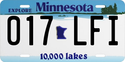 MN license plate 017LFI