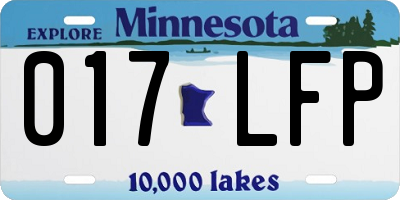 MN license plate 017LFP